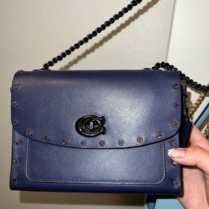 Navy Coach Crossbody Bag / Satchel / Small
